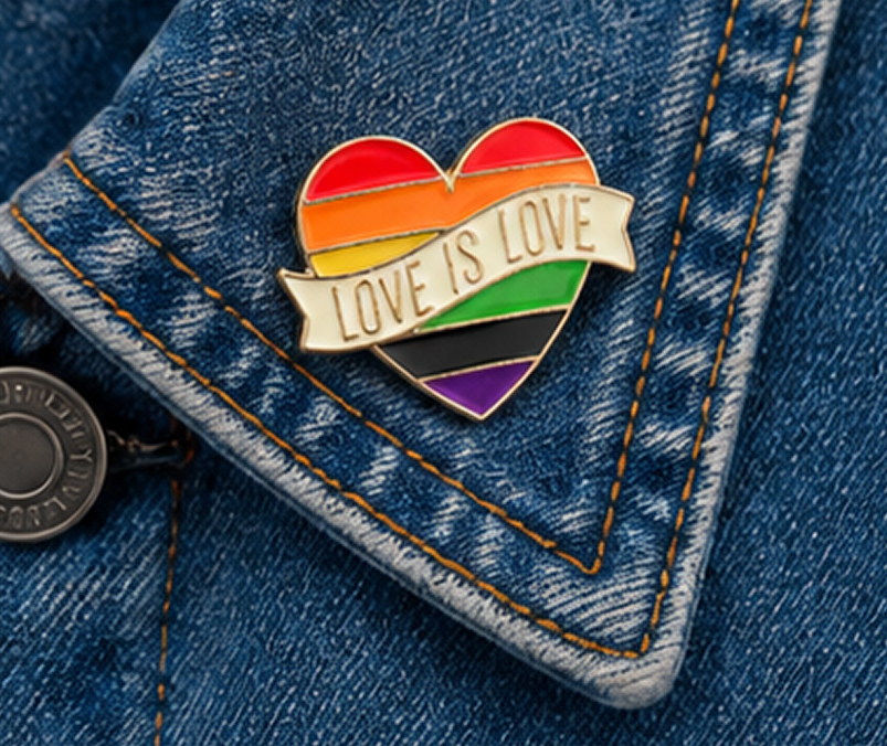 Rainbow Pride Heart Pin