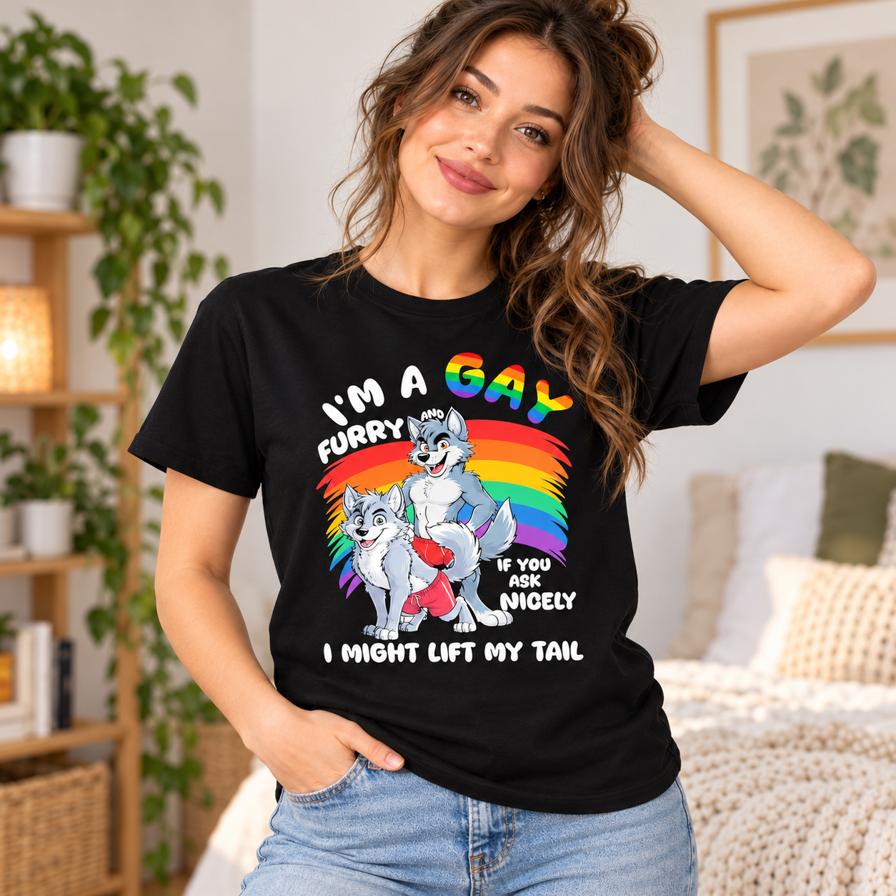 Gay Pride Elephant Graphic T-Shirt – Rainbow LGBTQ+ Tee